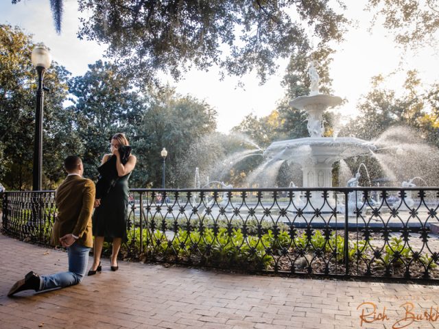 Forsyth Park Surprise Proposal - Rich Burkhart Photography 1