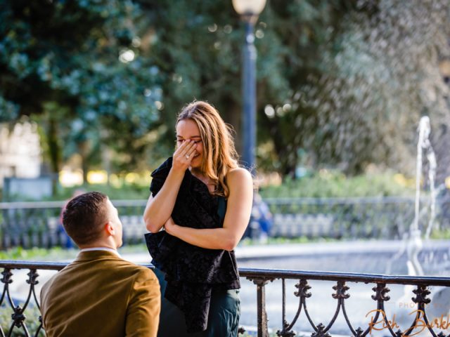 Forsyth Park Surprise Proposal - Rich Burkhart Photography
